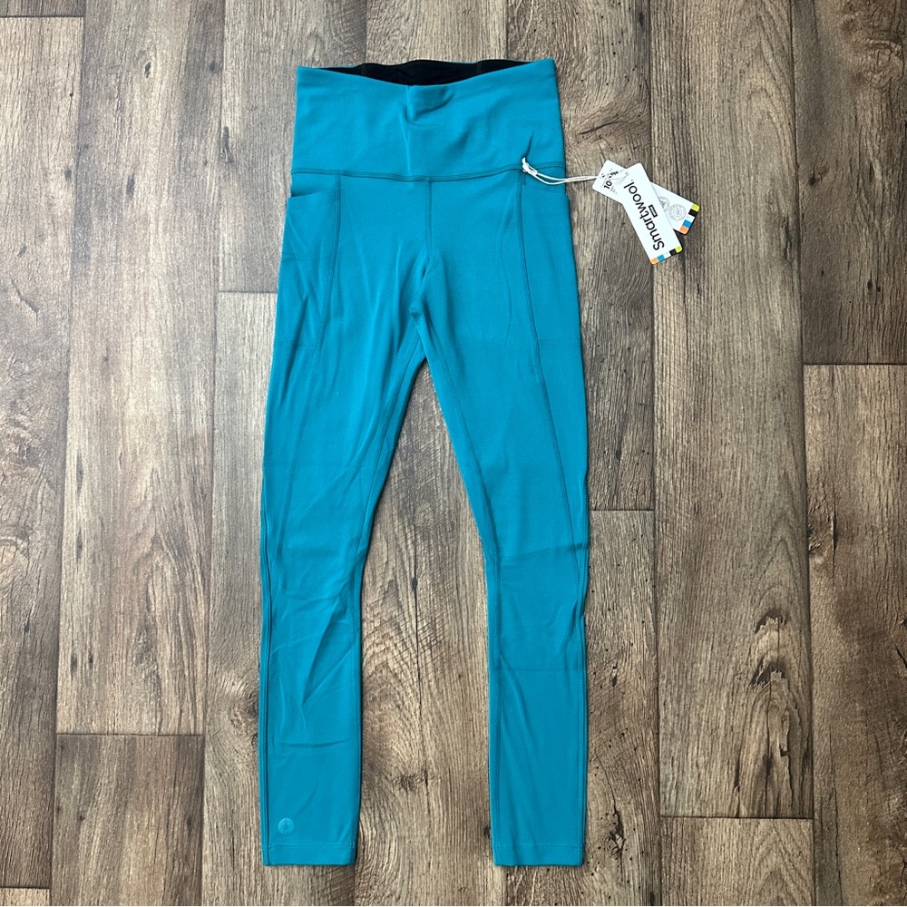 Smartwool Merino Wool Blend Lined Leggings Women’s Size S Deep Lake